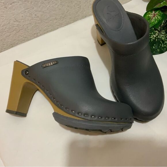NOSOX Pepper Clogs Mules Gray tan size 6 - Picture 5 of 12